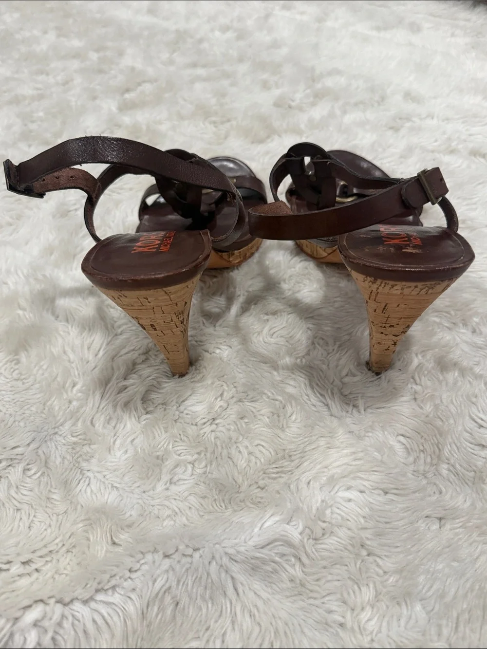 KORS Michael Kors brown leather strappy‎ sandals Woman’s size 10 M